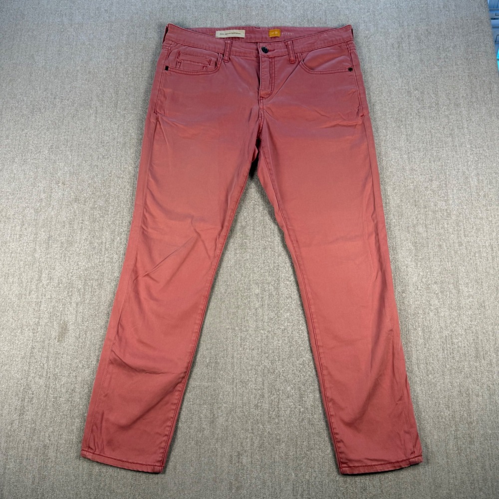 Pilcro and the Letterpress Pants Women 31 Pink Stet Slim Straight Anthropologie